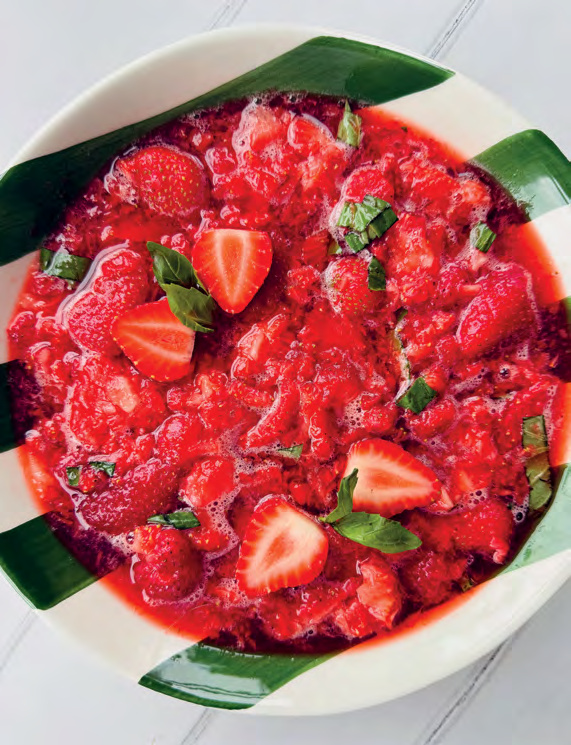 Strawberry Soup with Basil