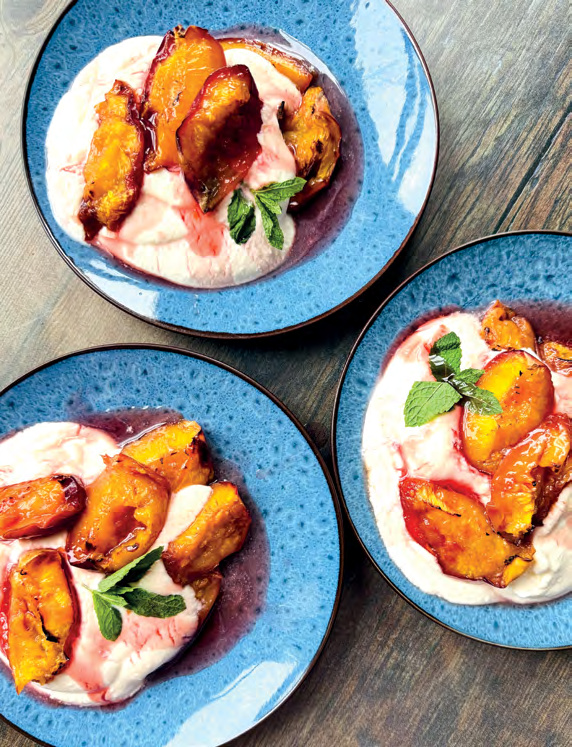 Baked Nectarines with Ricotta